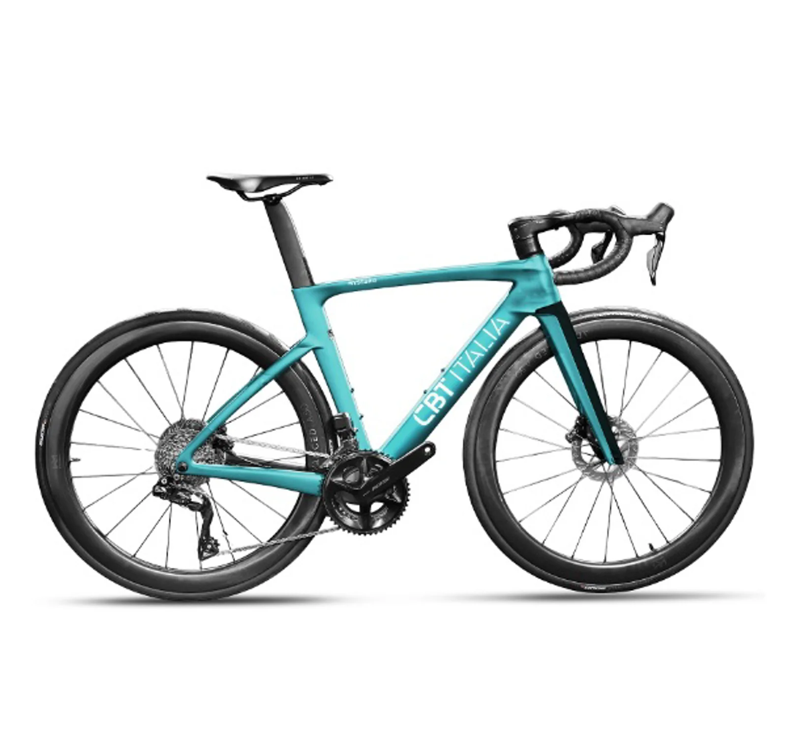 BICICLETA CBT ITALIA MYSTERO 52 TEAL ULTEGRA 12V DI2 NEWMEN ADVANCED 50
