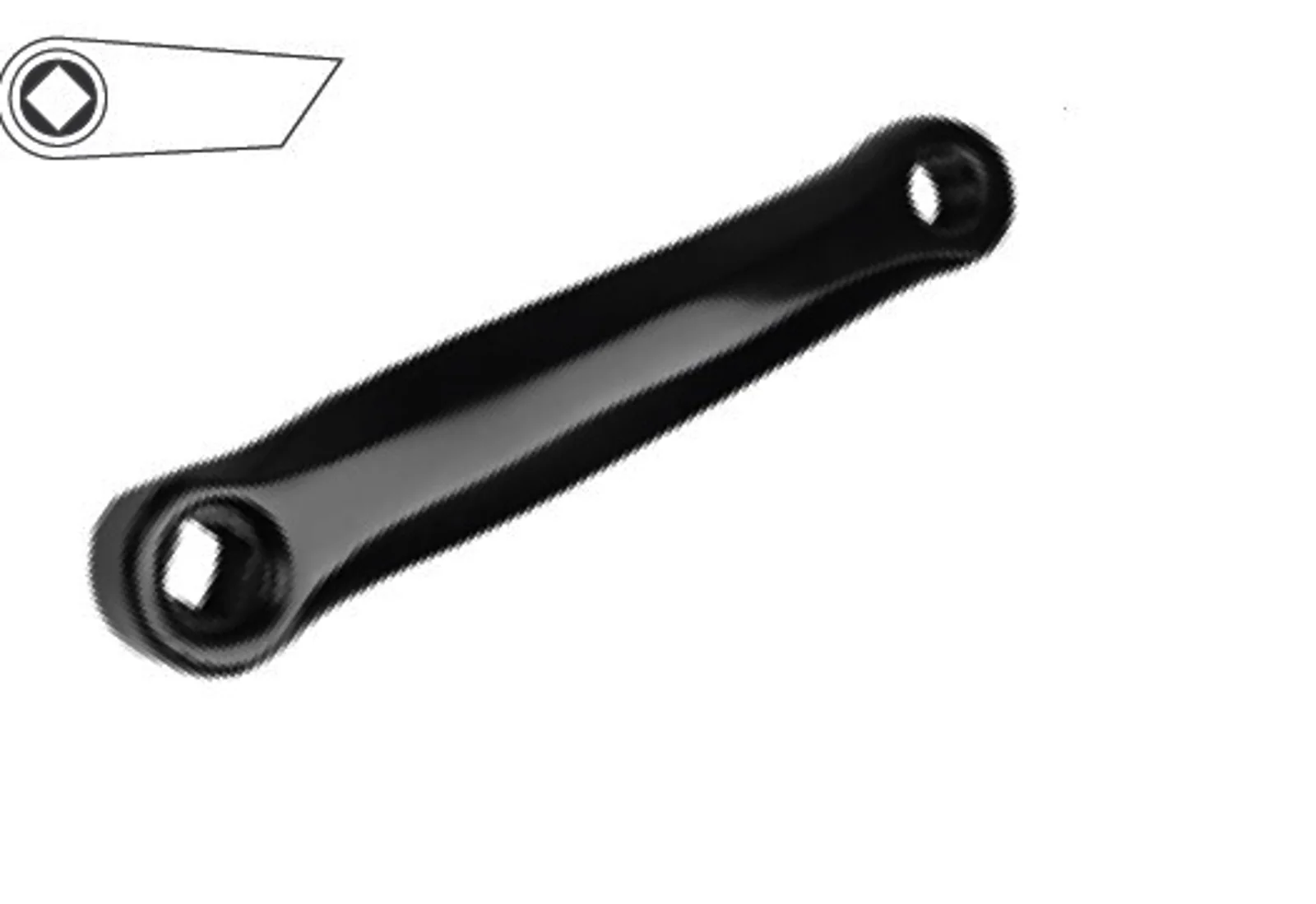 BIELA IZQUIERDA CLB ALUMINO 170MM NEGRO
