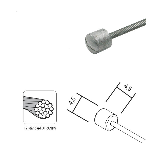 CABLE CAMBIO WAG SHIMANO ACERO GALVANIZADO 1.2X1950MM