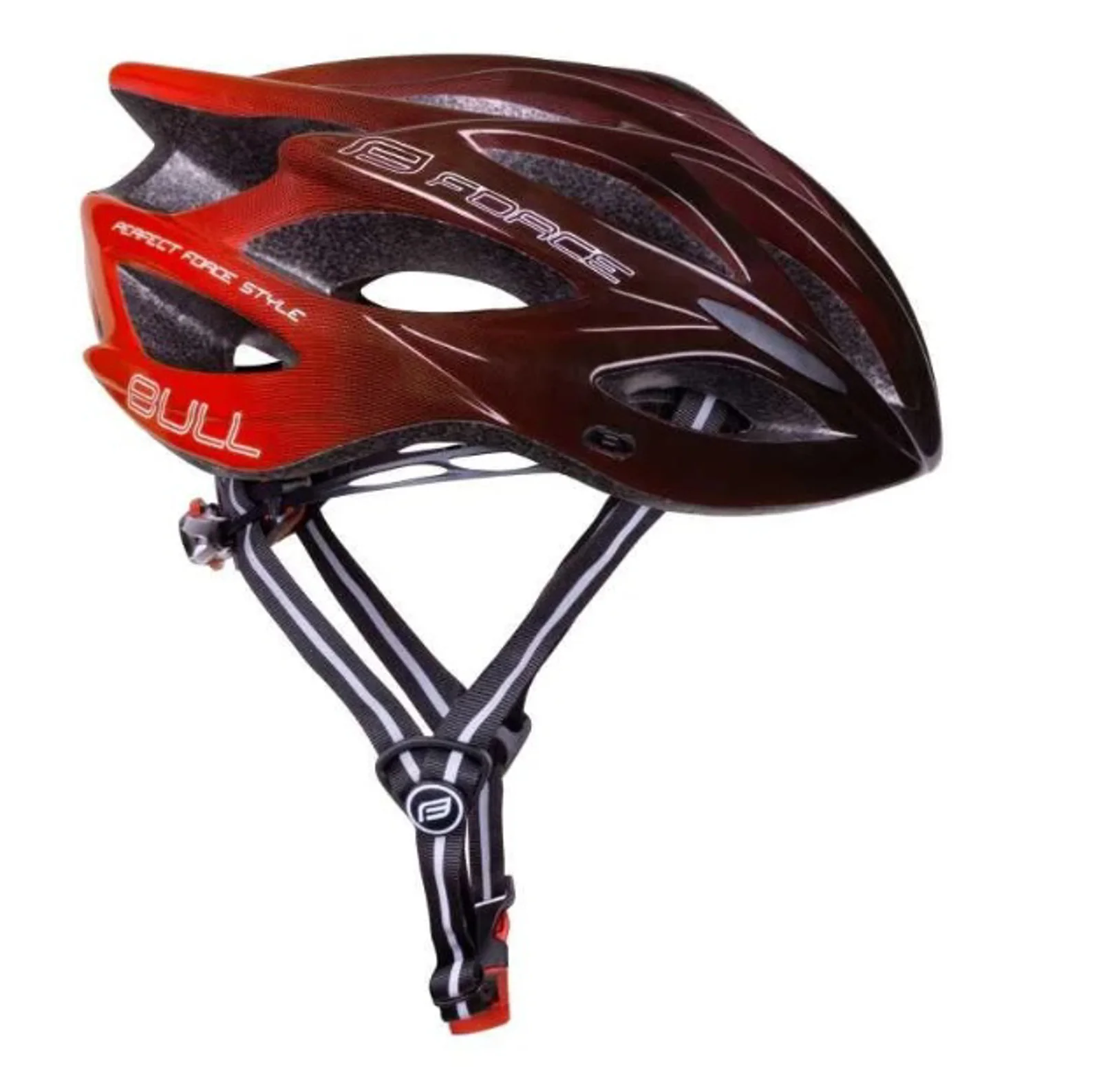 CASCO FORCE BULL HUE NEGRO/ROJO S/M