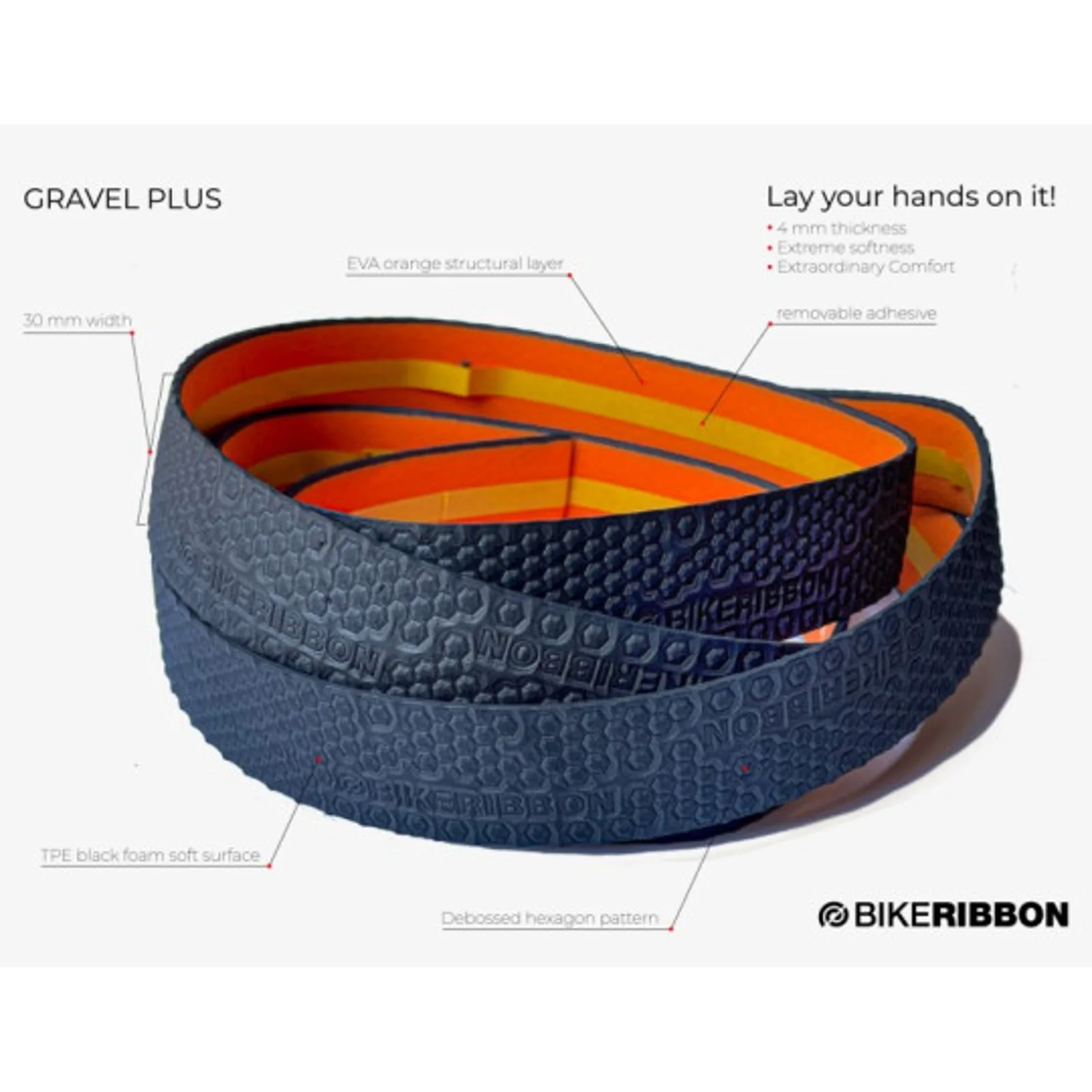 CINTA MANILLAR BIKE RIBBON GRAVEL PLUS NEGRO
