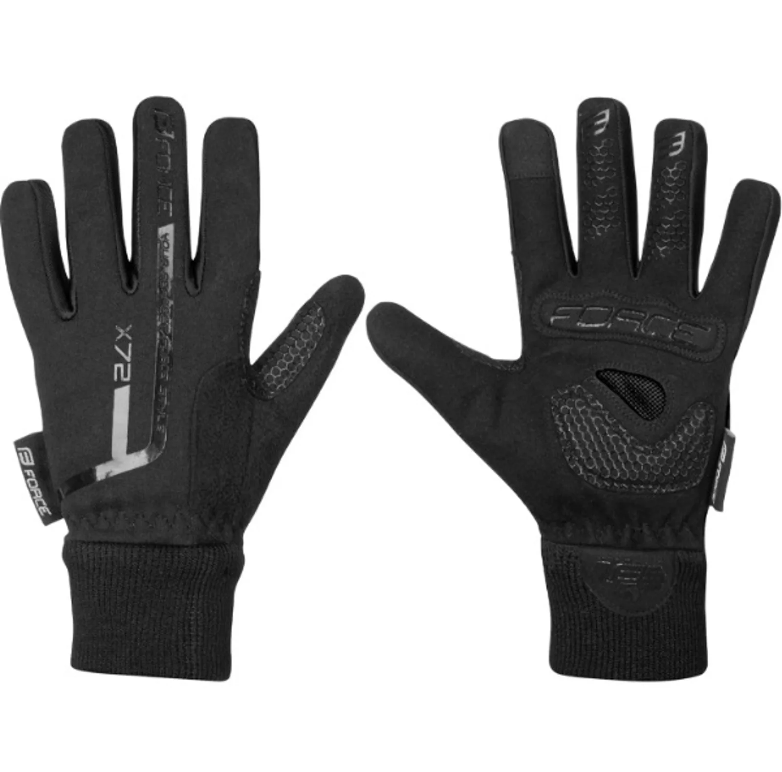 GUANTES FORCE LARGOS KID X72 L NEGRO