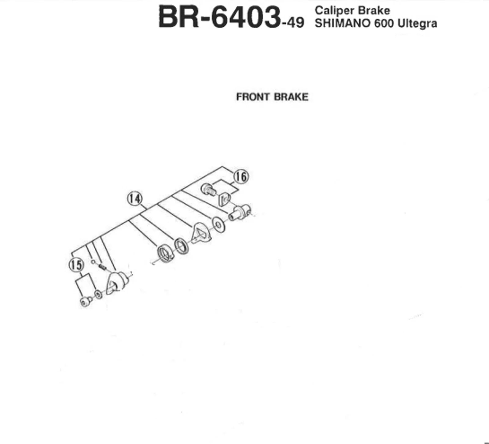 MECANISMO APERTURA FRENO SHIMANO ULTEGRA BR-6403