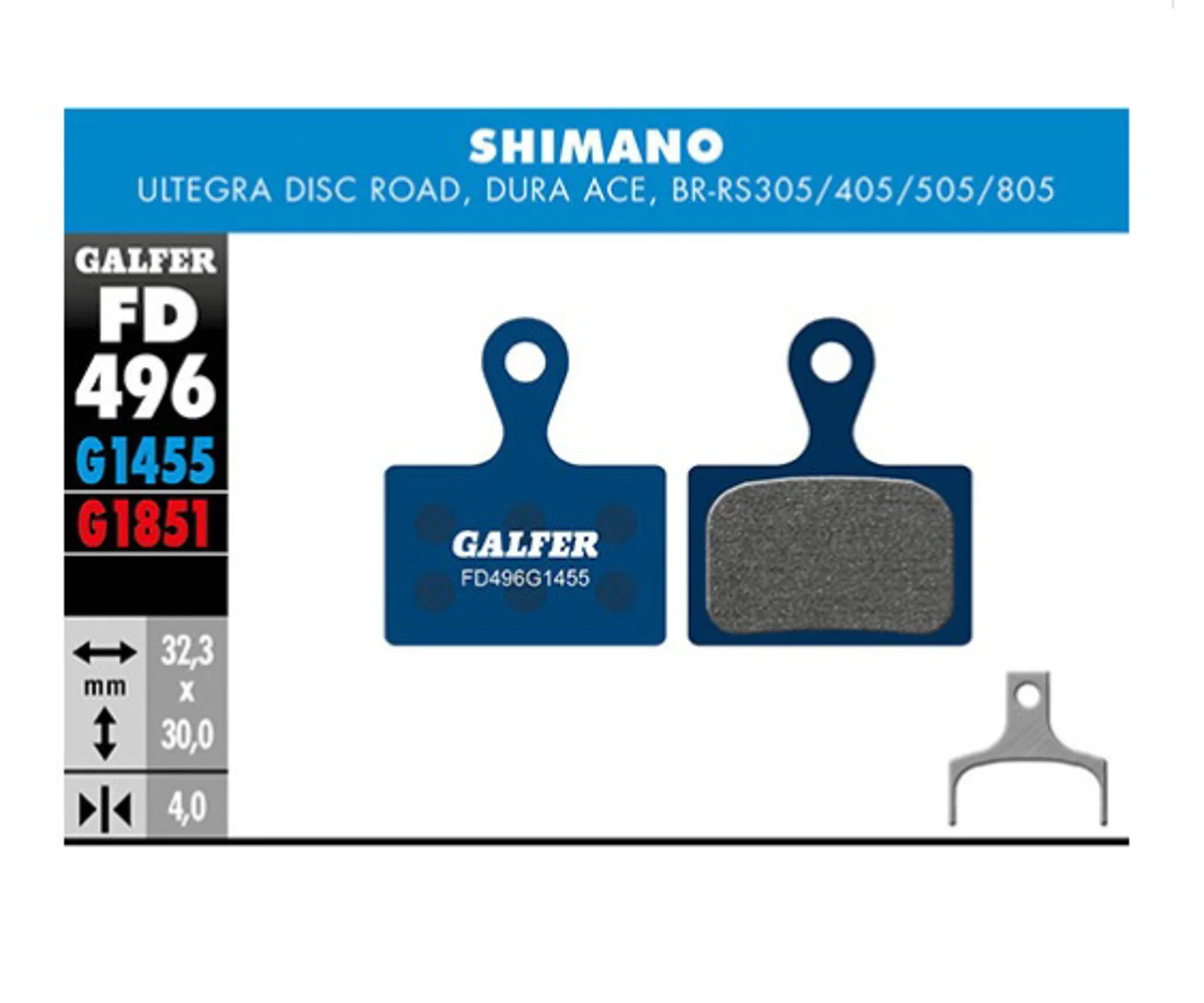PASTILLAS GALFER ROAD SHIMANO DURA-ACE/UTEGRA/XTR FD496G1455