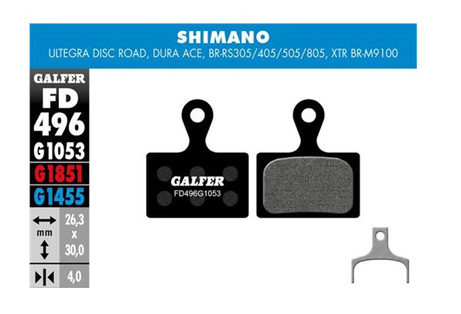 PASTILLAS GALFER ROAD SHIMANO DURA-ACE/UTEGRA/XTR FD496G1455