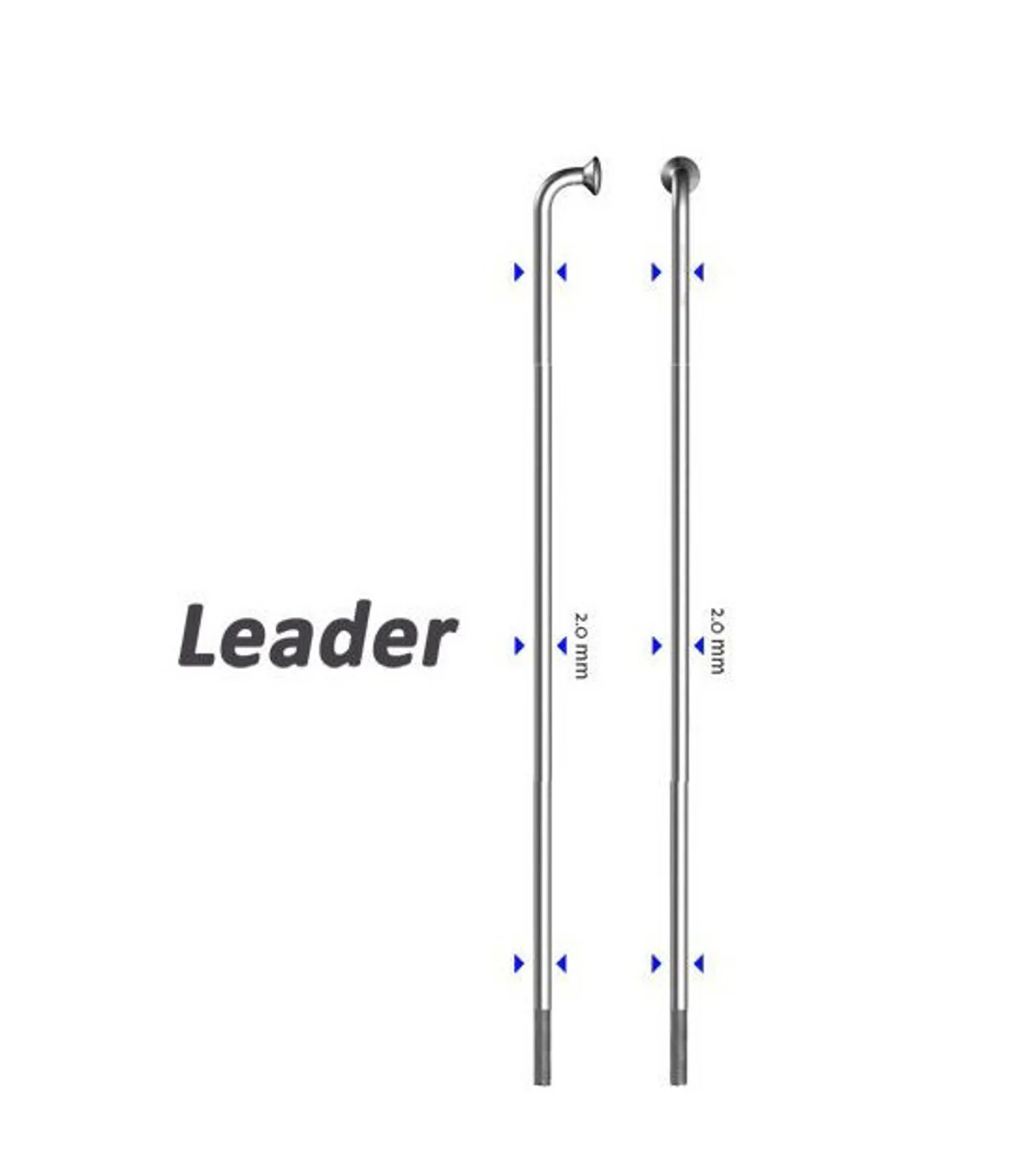 RADIO SAPIM LEADER 90º INOX PLATA 264X2 MM