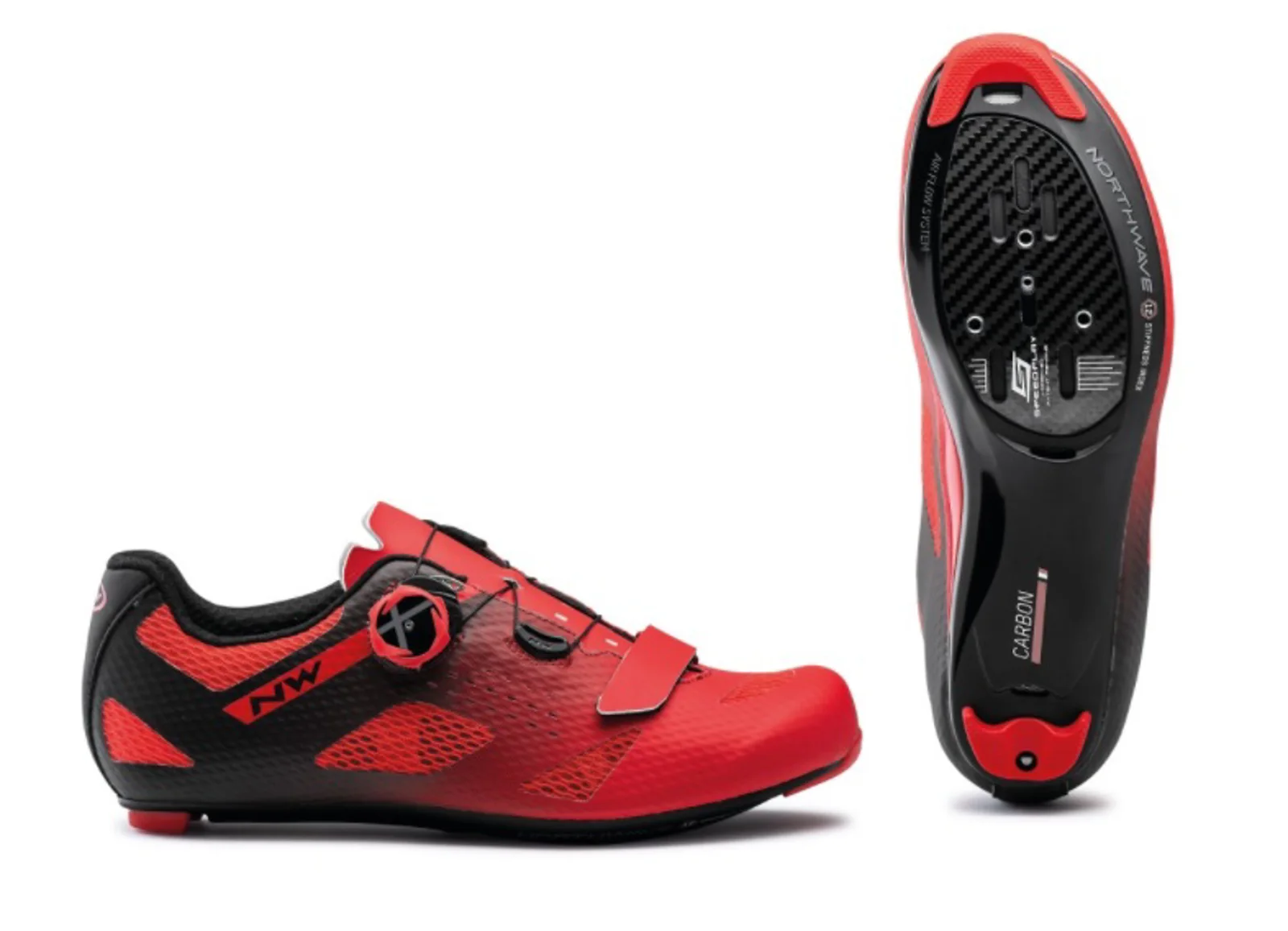 ZAPATILLAS NORTHWAVE STORM CARBON 43 ROJO/NEGRO